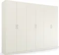 rauch Drehtürenschrank Kleiderschrank Schrank Garderobe Ankleide PURE BY QUADRA SPIN (Breiten: 181/226/271 cm, Höhe 210 cm) mit Spiegel, in puristischem Design, Griffe alufarben MADE IN GERMANY