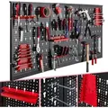 Werkzeugwand Lochwand Werkstattwand Metallwand Lochblech 17 Teile - Arebos
