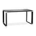 Chefschreibtisch aus Glas und Metall | Bürotisch mit gehärteter Glasplatte | Designermöbel für Arbeitszimmer | Moderner Stil | Kadima Design