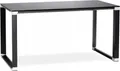 Chefschreibtisch aus Glas und Metall | Bürotisch mit gehärteter Glasplatte | Designermöbel für Arbeitszimmer | Moderner Stil | 160x80x73 cm | Kadima Design