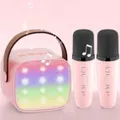 Karaoke-Maschine Wowstar mit 2 Mikrofonen, Bluetooth und LED-Stimmeffekten
