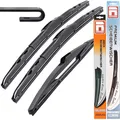Recambo Scheibenwischer vorne+hinten passend für Nissan NV 200 | BJ ab 2009> I FLEX AERO Flachbalkenwischer für klare streifenfreie Sicht I Autoscheibenwischer schnell montiert I 550mm/400mm/350mm