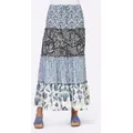 heine A-Linien-Rock Druck-Rock blau 40