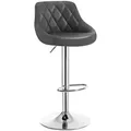 Woltu Barhocker,, Grau, Metall, 47x104x39 cm, Esszimmer, Barmöbel, Barhocker