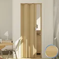 KUNSTSTOFF PVC FALTTÜR FALTTÜRE NISCHENTÜR BUCHE 83X214 CM ZIMMERTÜR MIT SCHLOSS