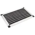 bomoe Fußmatte Fussabtreter Aussenbereich Alu Fußmatte AluGant, 50x80cm, Anthrazit, Höhe: 1 mm, rutschfest Rostfrei Fussabtreter Aussenbereich Outdoor-Fußmatte silberfarben 80 cm x 50 cm x 1 mm
