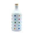 Frantoio Muraglia, Pois Keramikkrug mit Nativem Olivenöl Extra 500ml, mittelkräftig fruchtige Essenz, handgefertigt und verziert von unseren apulischen Kunsthandwerkern
