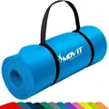 MOVIT Yogamatte Yogamatte 10/15 mm Dicke (1-St) blau 60 cm x 190 cm x 1.5 cm