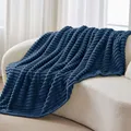Kuscheldecke Flauschig Decke 150x200  weiche XL Flanell Decken Blau für Couch...