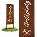 Edelrost Gartendeko Beetdeko Gartenornament Gartenschild Gartenstecker outdoor