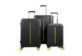 Crosstravel Kofferset Atlanta, 4 Rollen, (3 tlg., Hartschalen Trolley Set), Robuste Hartschale mit TSA-Schloss und Innen-Organizer