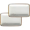 Mäser Servierplatten-Set Pintar, Braun, Beige, Keramik, 2-teilig, rechteckig, 21x3x13 cm, Tischkultur & Servieren, Servierplatten