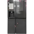 LG GSLE91EVAC Side-by-Side Kühlschrank mit Wassertank, Essence Black Steel 179 x 91,3 cm - Schwarz