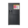 LG GSLE91EVAC Side by Side Kühlschrank, Klasse C, 628 L, Multi-Door Kühlschrank mit Gefrierfach, Eis-, Crushed Ice- Wasserspender mit UVnano, Total NoFrost, Smart Inverter Kompressor, Wi-Fi