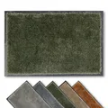 Astra Fussmatte innen rutschfest - nachhaltige Schmutzfangmatte weich - Läufer Flur waschbar per Hand - Türmatte pflegeleicht - Fußmatte moosgrün 60x80 cm