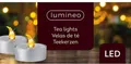 Lumineo LED Dekolicht LED Teelicht mit Batterie 2er Set