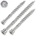 SCREW REBEL Terrassenschraube mit Zylinderkopf 5,0 x 70 mm, Edelstahl gehärtet - Stanzkopfschraube mit ETA Zulassung – 200 Stück, TX25