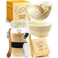 Krustenzauber Gärkorb Brot Backen Zubehör - Einzeln oder im Set - Gärkorb, Bäckermesser etc Gärkorb-Set + 600ml Starter + Zubehör