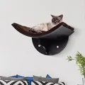 PawHut Katzenliege Wandliege Katzenbett Katzenregal Wandmontage MDF Braun