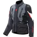 Dainese Carve Master 4 Gore-Tex wasserdichte Damen Motorrad Textiljacke, schwarz-grau-rot, Größe 50