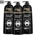 3x Softto+Plus Schwarzes Haarfärbe-Shampoo Haarfärbendes Shampoo Haarfarbe 10Min