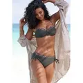 LASCANA Bügel-Bandeau-Bikini-Top Adelin, mit bedruckten Einsätzen grün 34
