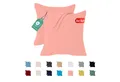 livessa Kissenbezug 2er Set Kissenbezug Kissenhülle Baumwolle Jersey Reißverschluss weich, %100 Baumwolle Jersey Stoff 140 g/m², Ultra Weich und Atmungsaktiv