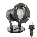 ledscom.de Außen-Strahler Fluter MIBU für außen, Edelstahl, schwarz, inkl. LED GU10 Lampe (warmweiß, 2,339W, 227lm, 110°)