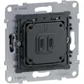 Legrand 765031 SEANO Einsatz Typ C+C USB Ladesteckdose 30 W, 2-fach mit Power Delivery System