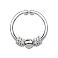 Modern Nature Piercing-Schmuck Nasenpiercing Fake Ring Septum Klemmring silber, 1,0 x 11 mm