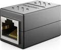 deleyCON 1 Stück RJ45 Kupplung (1000 Mbit) Gigabit LAN Kabel Verlängerung Netzwerkkabel Ethernet Adapter Verbinder Kompatibel zu Cat8, Cat7, Cat6, Cat5 Patchkabel DSL POE 2X RJ45 Buchse - Schwarz