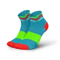 INCYLENCE ULTRALIGHT Laufsocken kurz für Damen und Herren mit leichter Kompression,1 Paar (DE/NL/SE/PL, Numerisch, 43, 46, Regular, Regular, Waves Cyan Green)