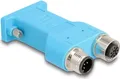 Delock - Serieller Splitter - DB-9 schraubbar zu 5 pin M12-A gewinkelt - CAN-Bus-Adapter - Blau (60665)