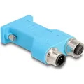 Delock D-Sub 9 Buchse zu M12 Stecker und Buchse 5 Pin A-kodi (60665)