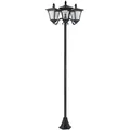 Outsunny Solar, Schwarz, Metall, 47x182.5x51.5 cm, Lampen & Leuchten, Außenbeleuchtung, Außenleuchten