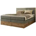 Boxspringbett mit Bettkasten  ¦ grau ¦ Maße (cm): B: 184 H: 120