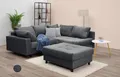 COLLECTION AB Ecksofa Toni L-Form, B: 215 cm, Set: Sofa & Hocker, 2 Zierkissen, Federkern