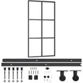 vidaXL Schiebetür mit Beschlag ESG-Glas & Aluminium 102x205 cm 3081949