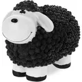 Relaxdays Gartenfigur Schaf Polyresin Schwarz Wetterfest 16 cm x 21 cm x 12,5 cm 0,8 kg