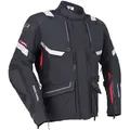 Richa Armada 1.1 Gore-Tex Pro wasserdichte Motorrad Textiljacke, schwarz-weiss-rot, Größe S für Männer