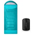Coolzon Outdoor Schlafsack für Camping 3-4 Jahreszeiten Erwachsene Decke Kleines Packmaß Ultraleicht Tragetasche Weich Dick und Warm für Outdoor Camping Reisen Wandern Blau