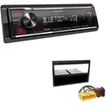 Kenwood KMM-BT209 1-DIN Autoradio Bluetooth USB AUX-In Short Body mit Einbauset für Mazda 626 V Facelift 2000-2002