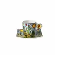 Goebel Espressotasse James Rizzi - Desert Life, Fine Bone China, mit Untertasse bunt