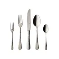Villeroy & Boch – Leandra Besteckset 30tlg. Silber/Platin, Spülmaschinenfest, Besteck, Tafelbesteck, Besteck Set 6 Personen, Edelstahl