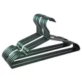 Parusia Kleiderbügel waldgrün, 42cm breit, 1cm stark, Kleiderbügel Metall rostfrei, formstabil, zur platzsparenden Kleideraufbewahrung & Organisation von Kleiderschrank, Kleiderständer (10)