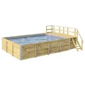 weka Massivholzpool 595 Gr. 2, Folie Hellgrau Technikraum & Sandfilteranlage