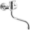 Aqualine 35 Wand-Armatur, 100mm Abstand, S-Auslauf, Chrom - Silber