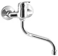 Aqualine Küchenarmatur 35 Wand-Armatur, 100mm Abstand, S-Auslauf, Chrom Aqualine-52232-SET