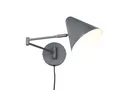 meineWunschleuchte Wandleuchte mit Schwenkarm, Stecker und Schalter, Metall Anthrazit, Höhe 16cm