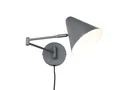 TRIO Leuchten LED Wandleuchte, Dimmfunktion, LED wechselbar, Warmweiß, Innen Wandbeleuchtung mit Schwenkarm Schalter, Kabel und Stecker